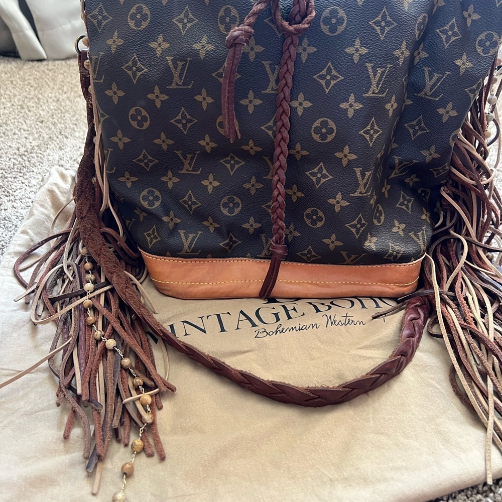 Vintage Boho Bag - Louis Vuitton Brown Monogram with Fringe